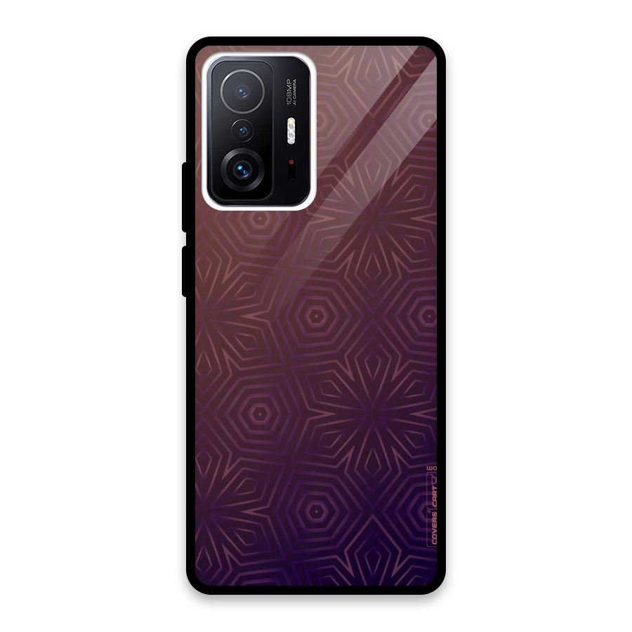 Lavish Purple Pattern Glass Back Case for Xiaomi 11T Pro