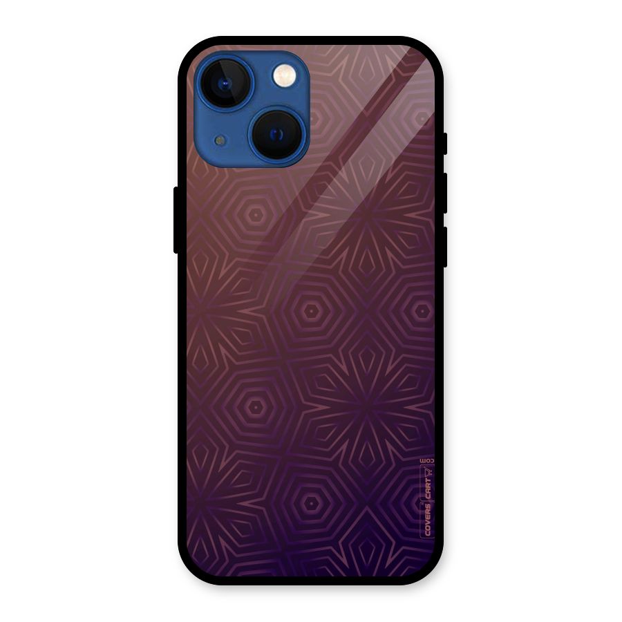 Lavish Purple Pattern Glass Back Case for iPhone 13 Mini