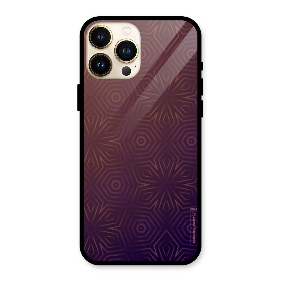 Lavish Purple Pattern Glass Back Case for iPhone 13 Pro Max