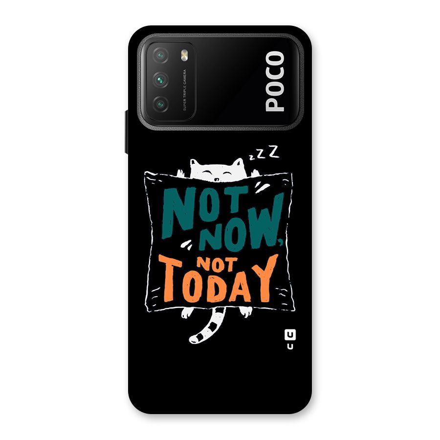 Lazy Cat Not Today Back Case for Poco M3