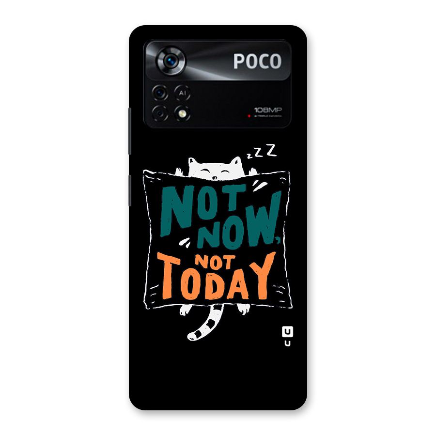 Lazy Cat Not Today Back Case for Poco X4 Pro 5G