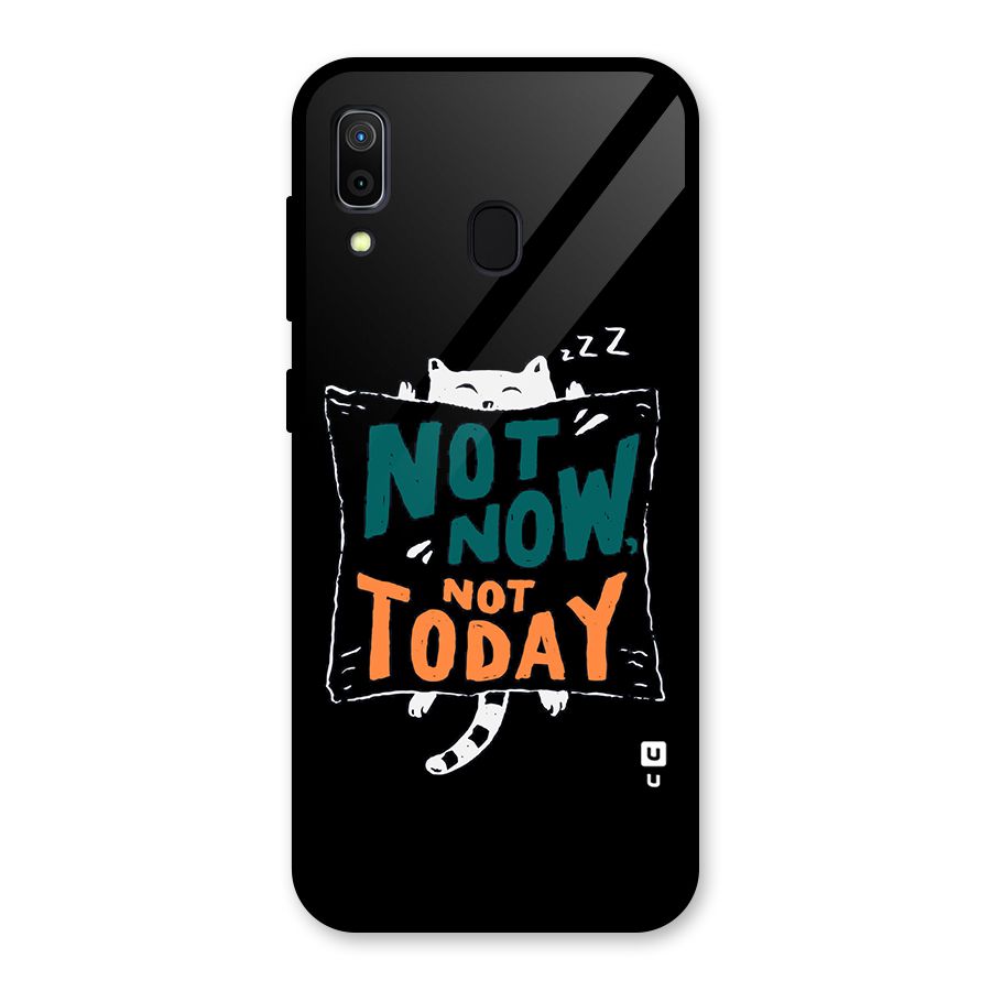 Lazy Cat Not Today Glass Back Case for Galaxy A30