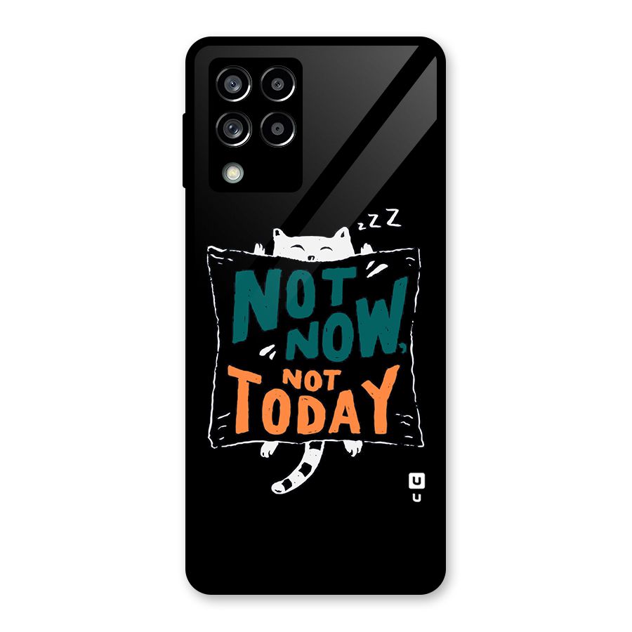 Lazy Cat Not Today Glass Back Case for Galaxy M53 5G