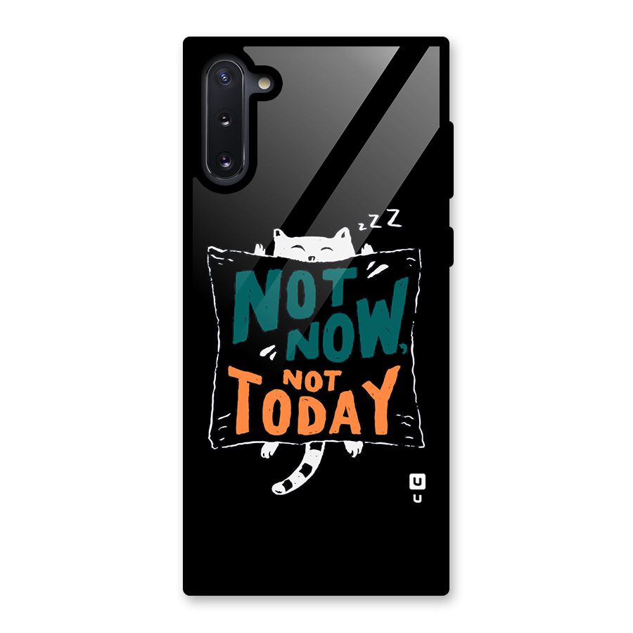 Lazy Cat Not Today Glass Back Case for Galaxy Note 10