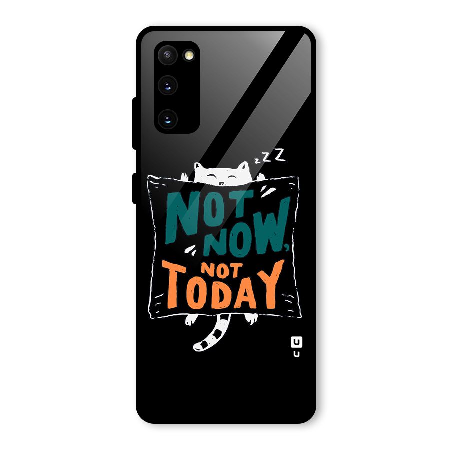Lazy Cat Not Today Glass Back Case for Galaxy S20 FE