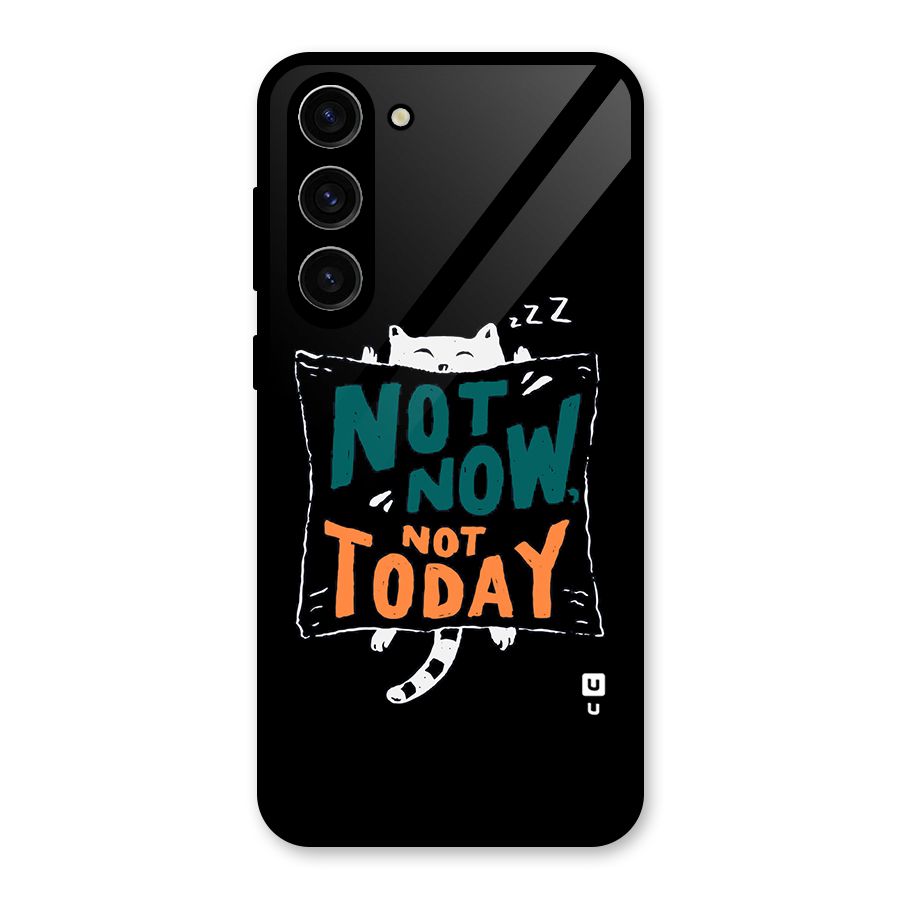 Lazy Cat Not Today Glass Back Case for Galaxy S23 Plus