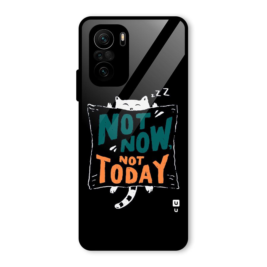 Lazy Cat Not Today Glass Back Case for Mi 11x