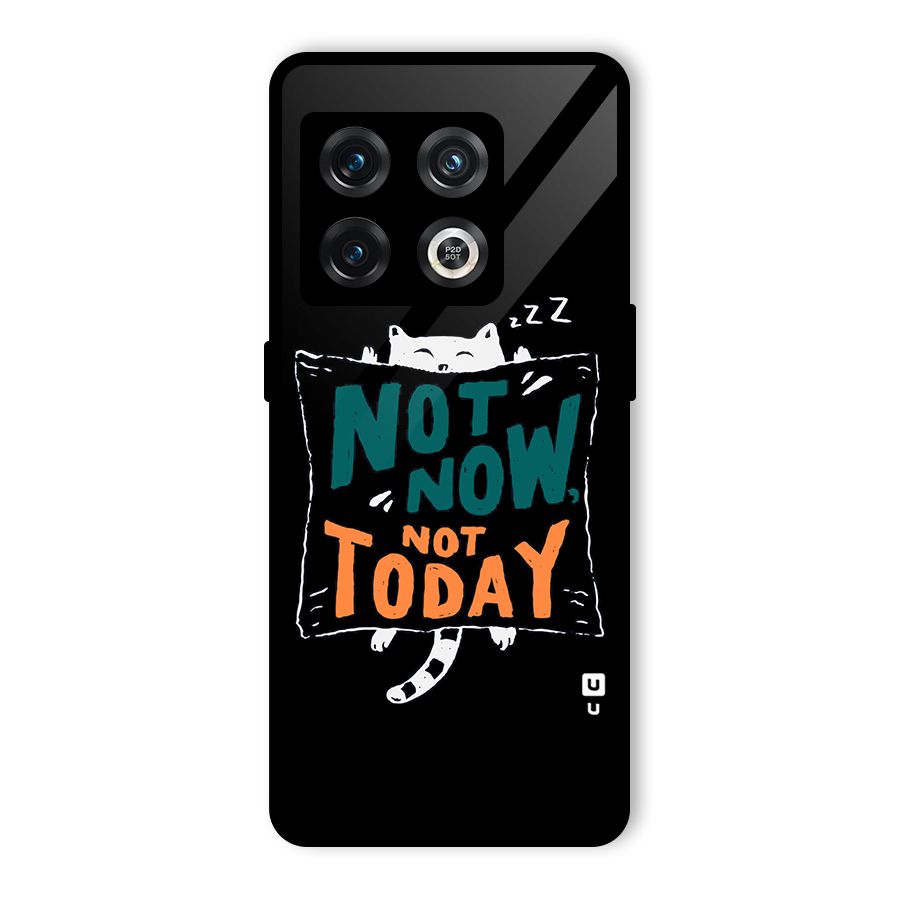 Lazy Cat Not Today Glass Back Case for OnePlus 10 Pro 5G