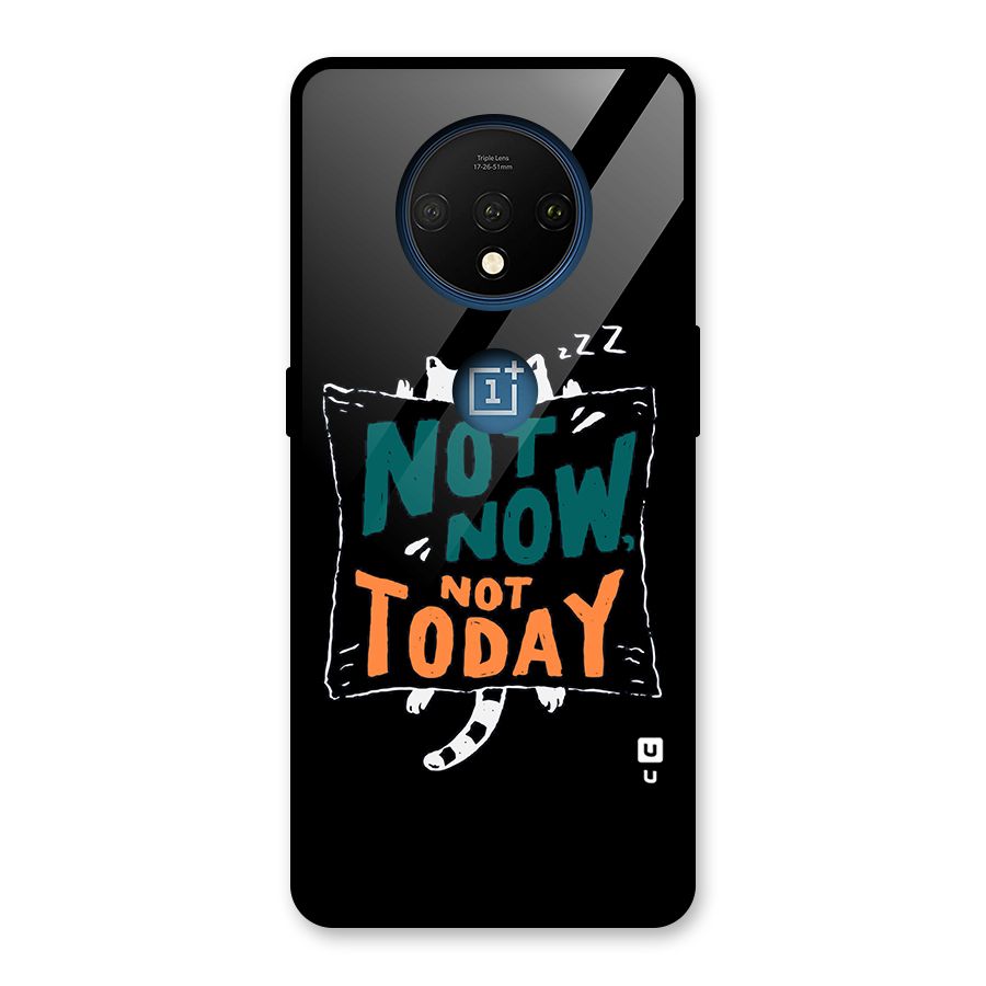 Lazy Cat Not Today Glass Back Case for OnePlus 7T