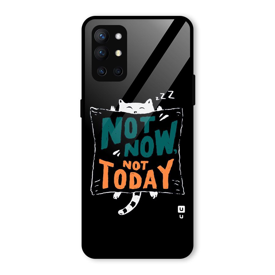 Lazy Cat Not Today Glass Back Case for OnePlus 9R