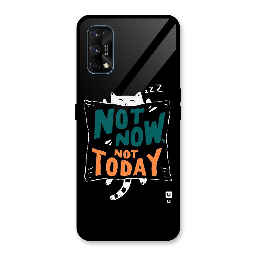 Lazy Cat Not Today Glass Back Case for Realme 7 Pro