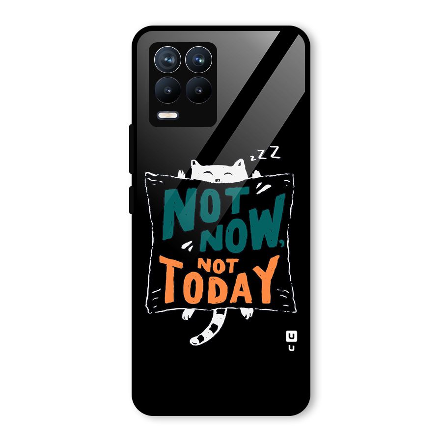 Lazy Cat Not Today Glass Back Case for Realme 8 Pro