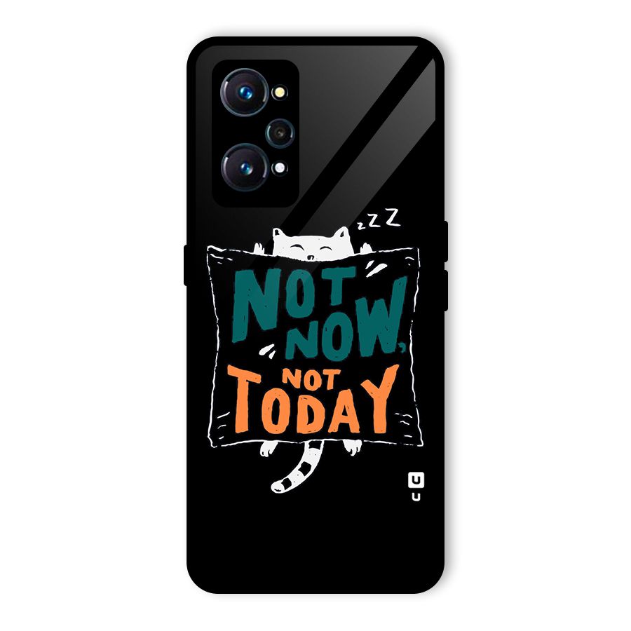 Lazy Cat Not Today Glass Back Case for Realme GT 2