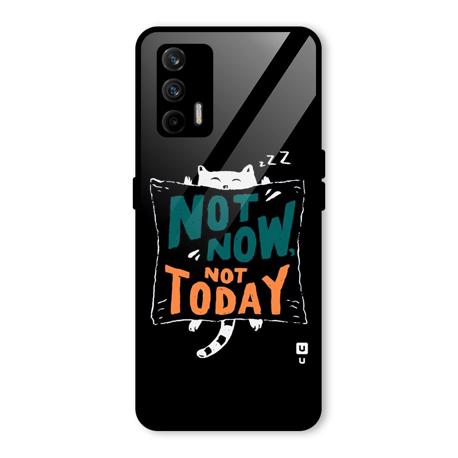 Lazy Cat Not Today Glass Back Case for Realme GT 5G