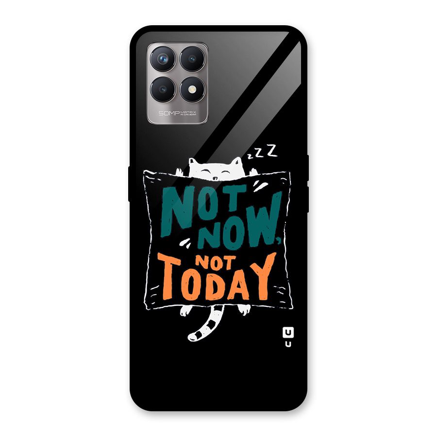 Lazy Cat Not Today Glass Back Case for Realme Narzo 50