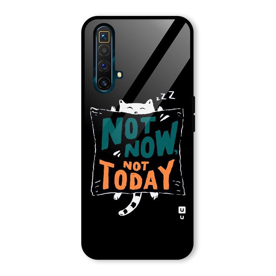 Lazy Cat Not Today Glass Back Case for Realme X3
