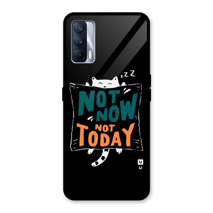 Lazy Cat Not Today Glass Back Case for Realme X7