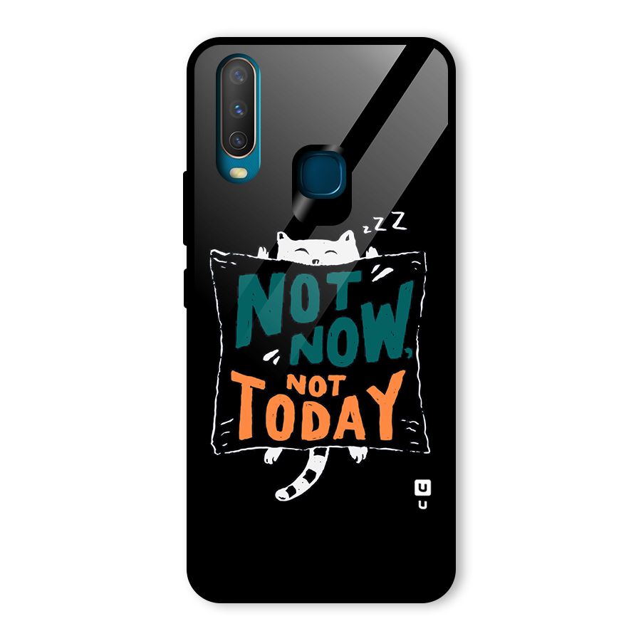 Lazy Cat Not Today Glass Back Case for Vivo Y15