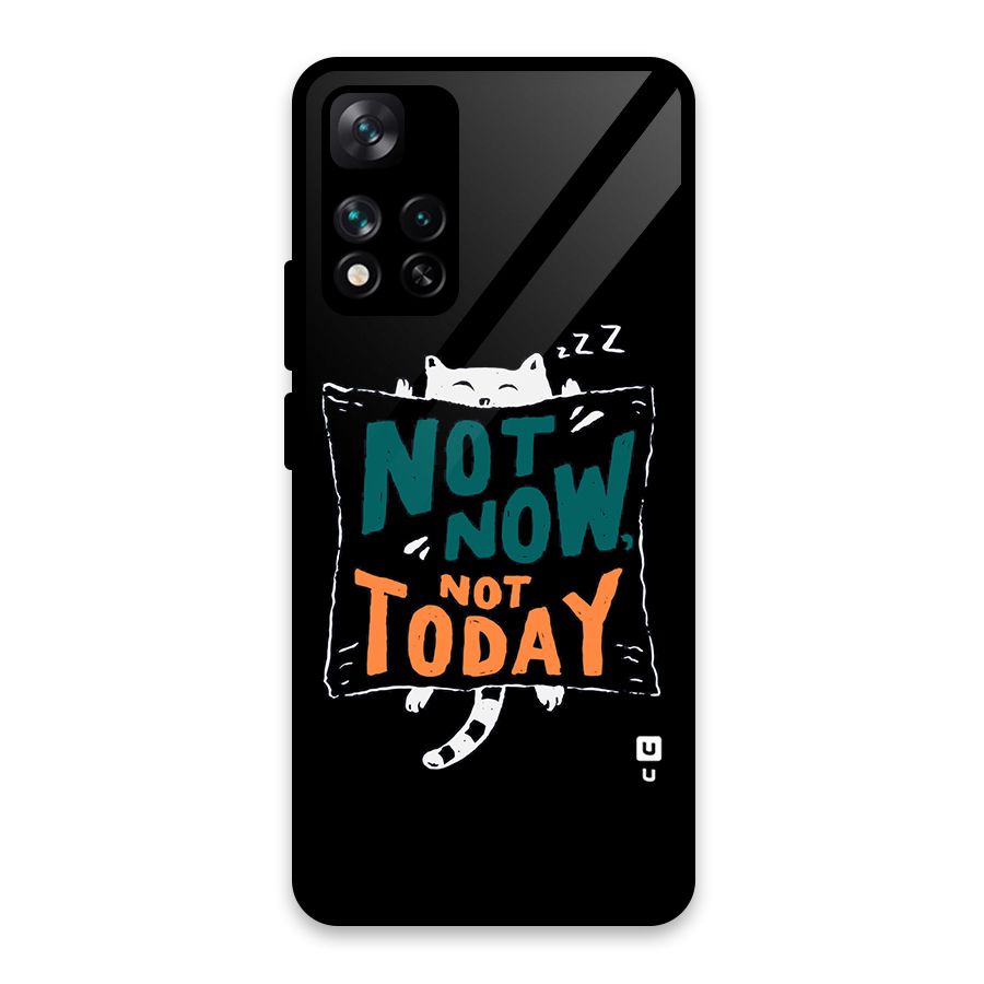 Lazy Cat Not Today Glass Back Case for Xiaomi 11i 5G