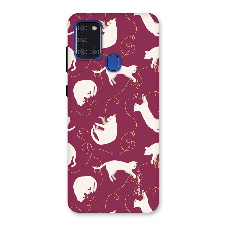 Lazy Kitty Back Case for Galaxy A21s