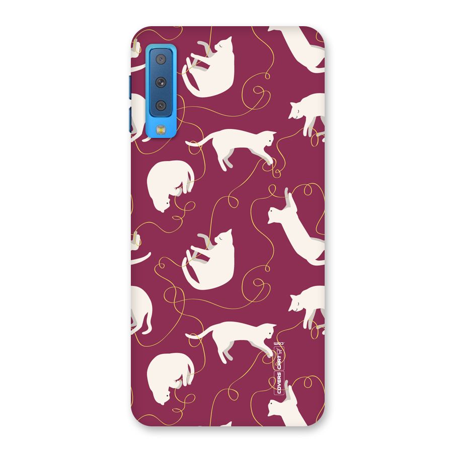 Lazy Kitty Back Case for Galaxy A7 (2018)