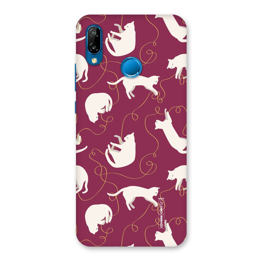 Lazy Kitty Back Case for Huawei P20 Lite