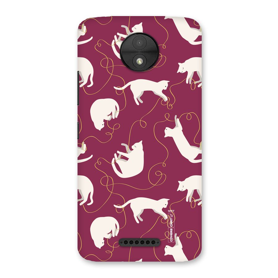 Lazy Kitty Back Case for Moto C