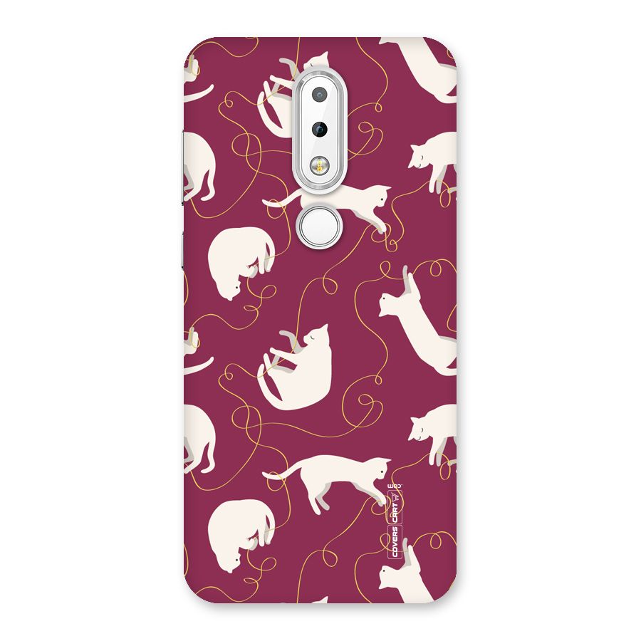 Lazy Kitty Back Case for Nokia 6.1 Plus