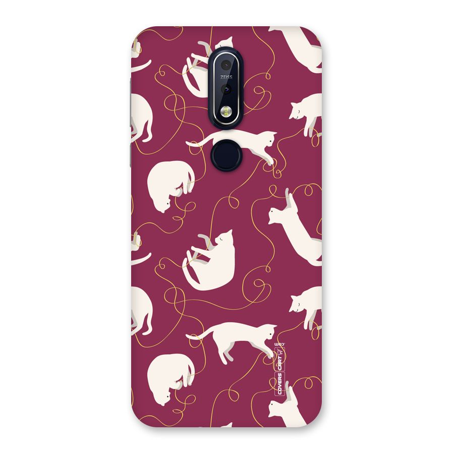 Lazy Kitty Back Case for Nokia 7.1