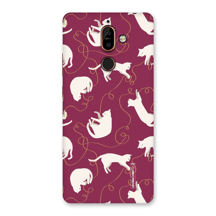 Lazy Kitty Back Case for Nokia 7 Plus