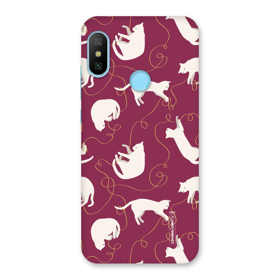 Lazy Kitty Back Case for Redmi 6 Pro