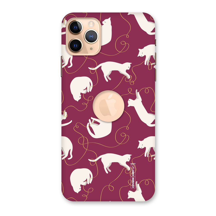 Lazy Kitty Back Case for iPhone 11 Pro Max Logo Cut