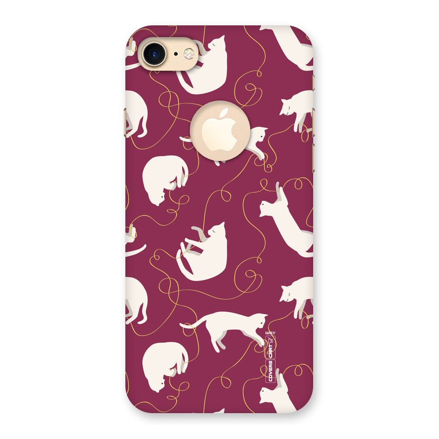 Lazy Kitty Back Case for iPhone 7 Logo Cut