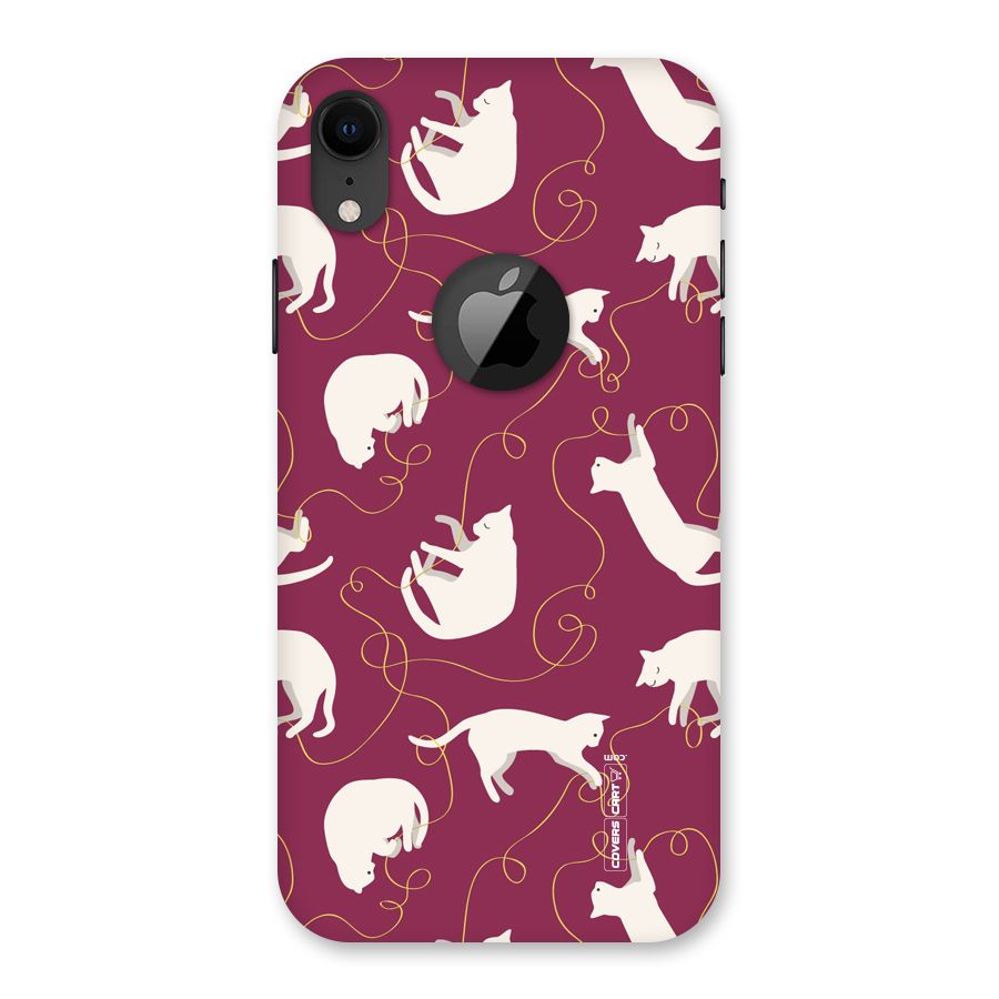 Lazy Kitty Back Case for iPhone XR Logo Cut