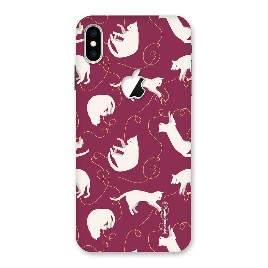 Lazy Kitty Back Case for iPhone XS Max Apple Cut
