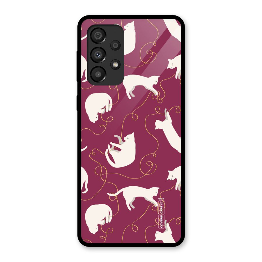 Lazy Kitty Glass Back Case for Galaxy A33 5G