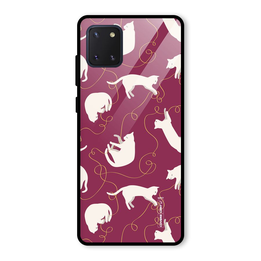 Lazy Kitty Glass Back Case for Galaxy Note 10 Lite