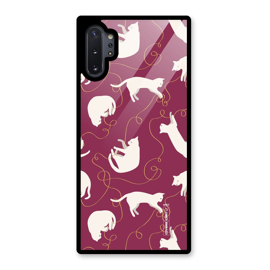 Lazy Kitty Glass Back Case for Galaxy Note 10 Plus