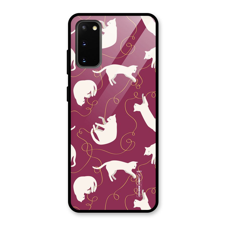 Lazy Kitty Glass Back Case for Galaxy S20