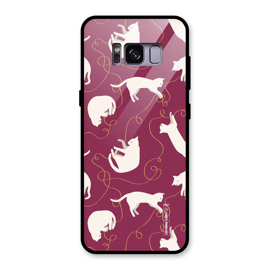 Lazy Kitty Glass Back Case for Galaxy S8