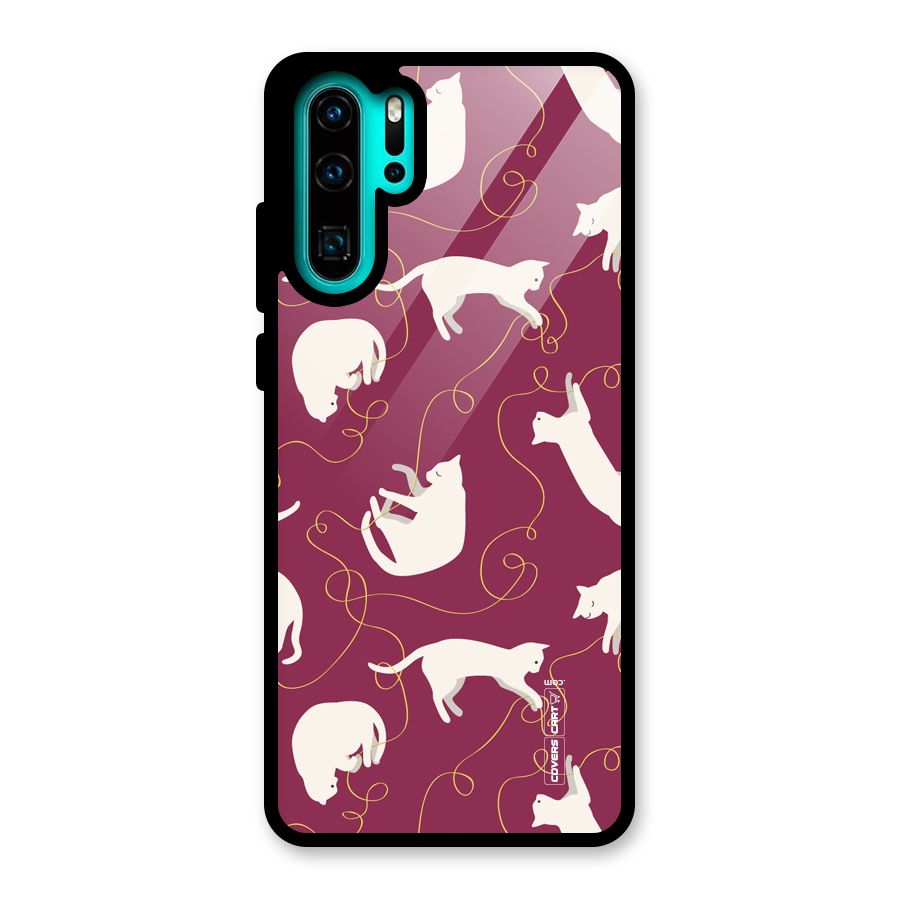 Lazy Kitty Glass Back Case for Huawei P30 Pro