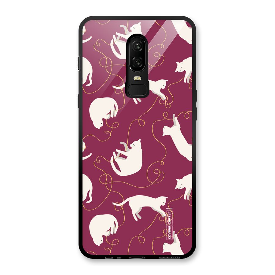 Lazy Kitty Glass Back Case for OnePlus 6