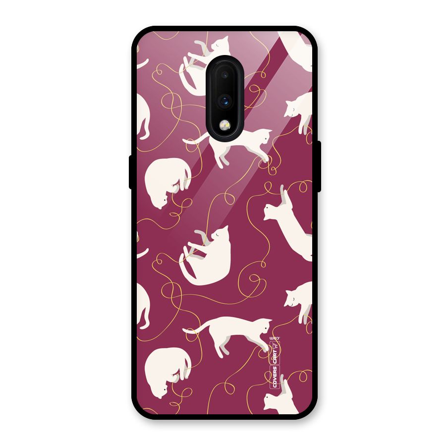 Lazy Kitty Glass Back Case for OnePlus 7