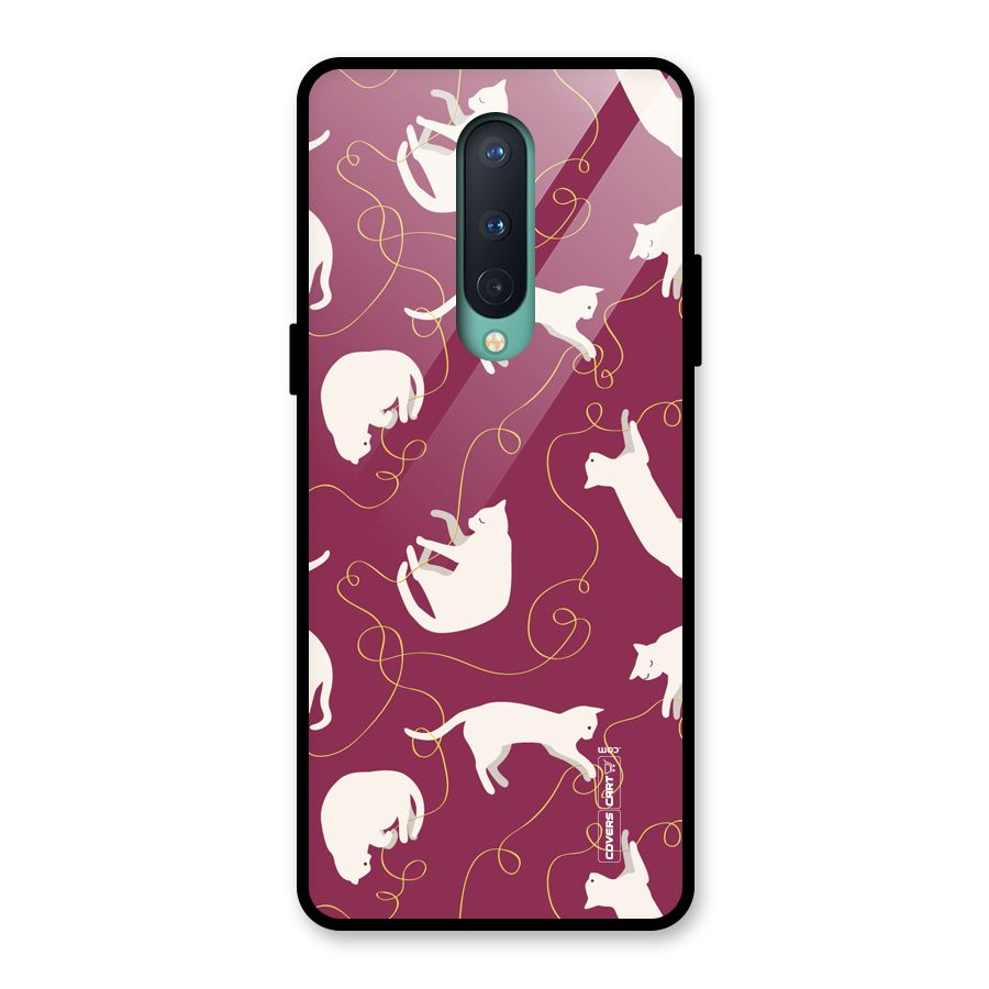 Lazy Kitty Glass Back Case for OnePlus 8