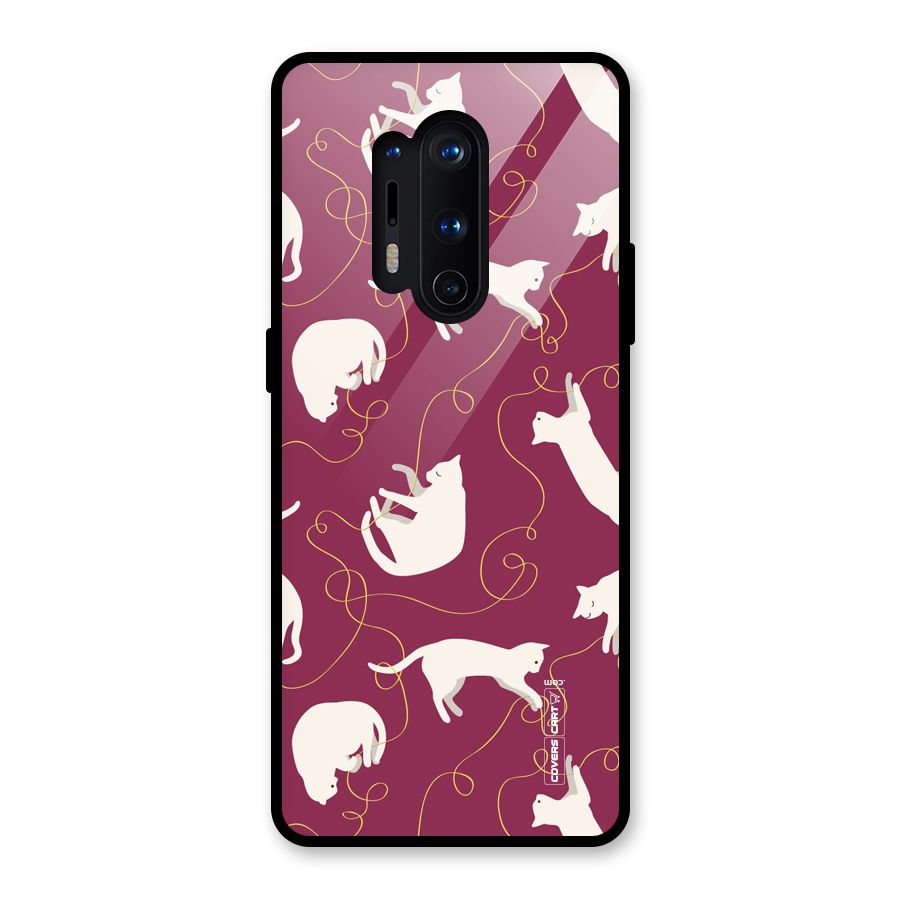 Lazy Kitty Glass Back Case for OnePlus 8 Pro