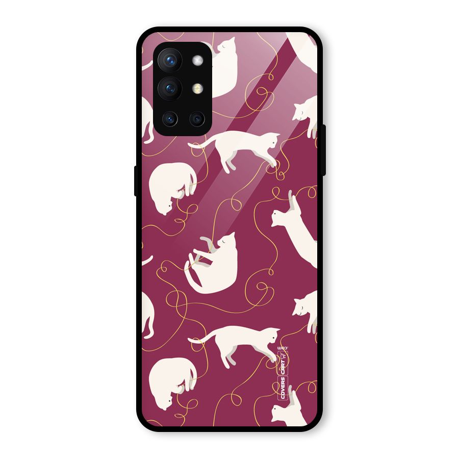 Lazy Kitty Glass Back Case for OnePlus 9R