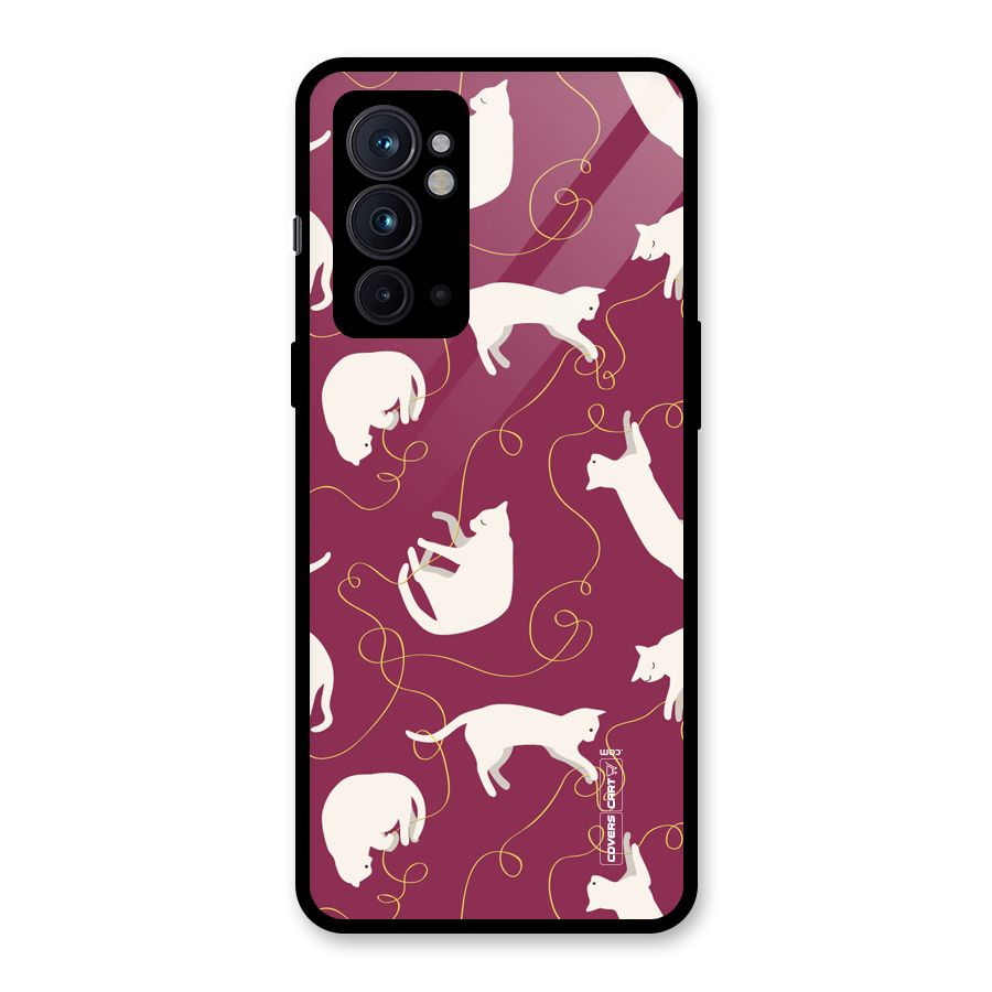 Lazy Kitty Glass Back Case for OnePlus 9RT 5G