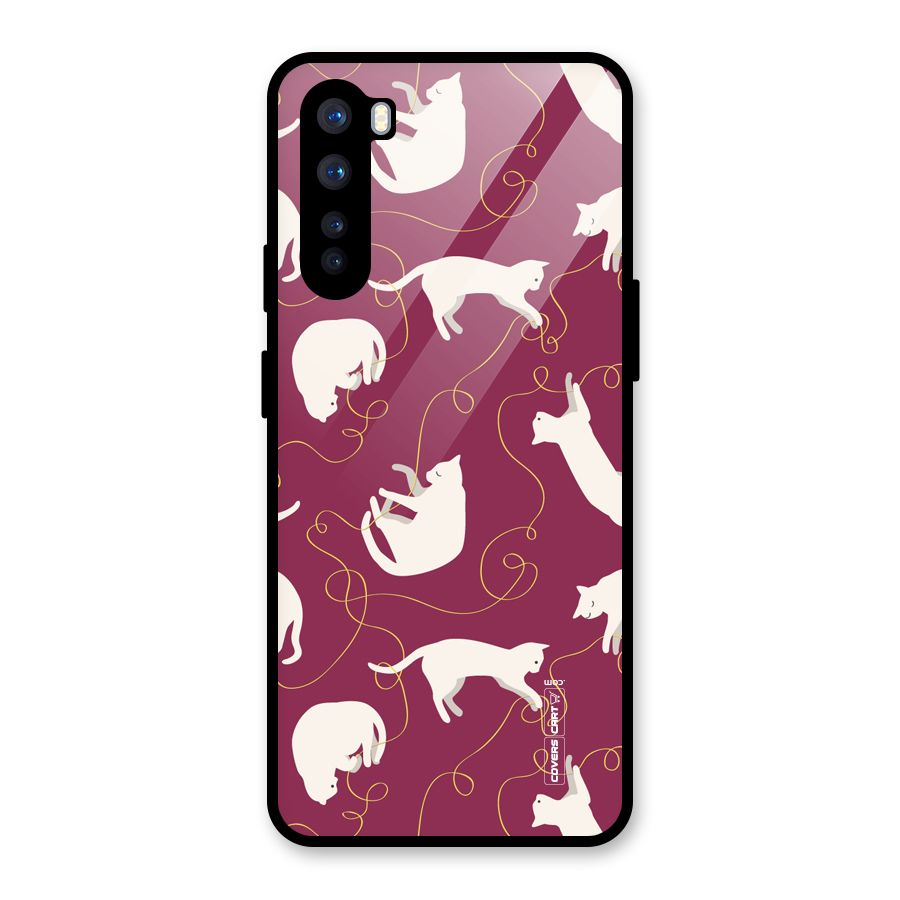 Lazy Kitty Glass Back Case for OnePlus Nord