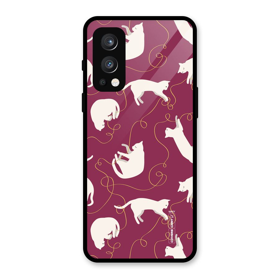 Lazy Kitty Glass Back Case for OnePlus Nord 2 5G