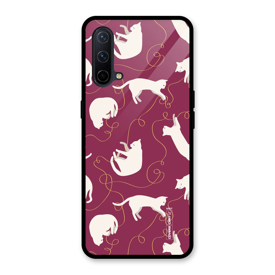 Lazy Kitty Glass Back Case for OnePlus Nord CE 5G